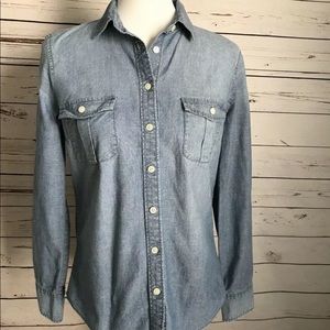 J.Crew  Denim Chambray Button Down Long Sleeve